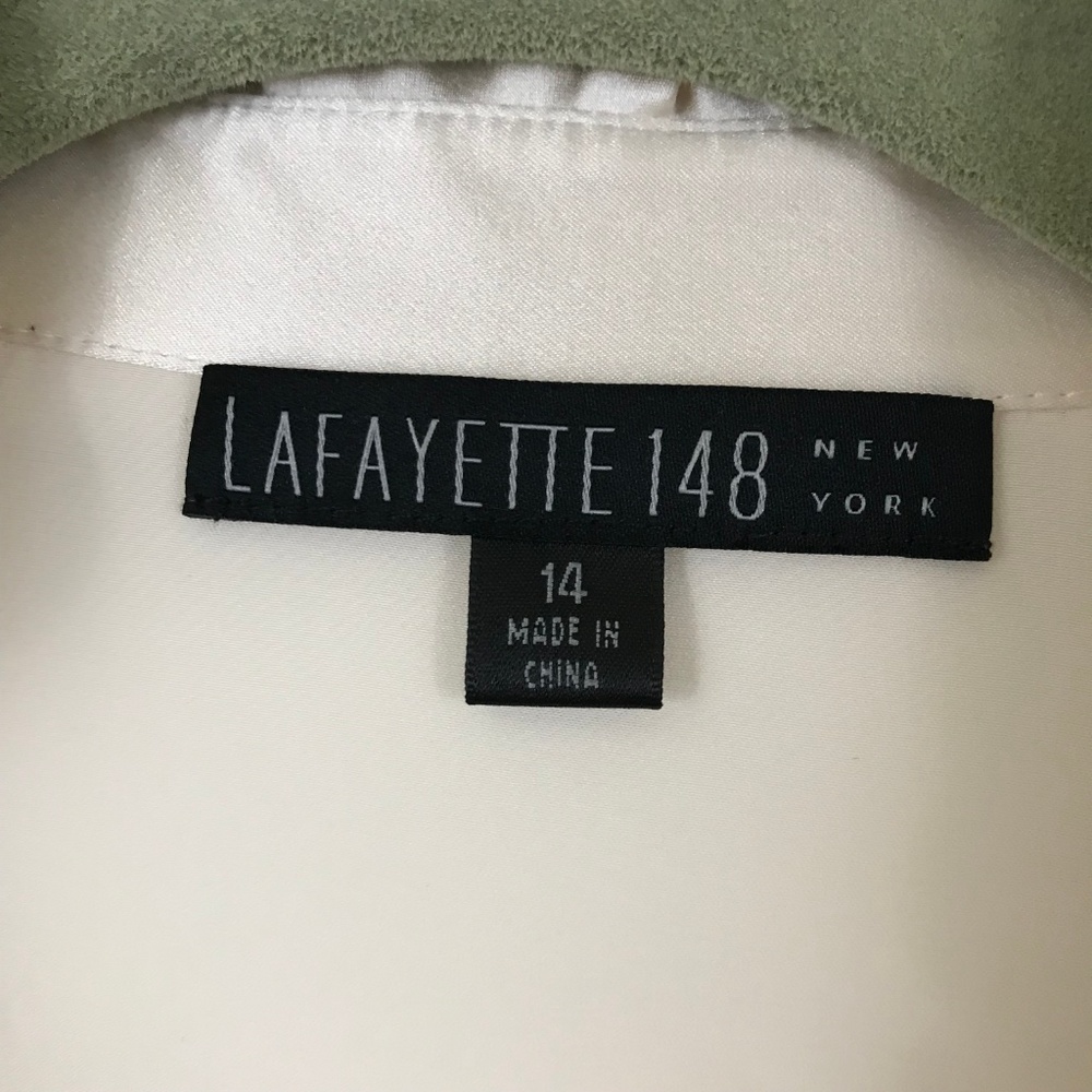Lafayette 148 100% Silk Cream Blouse 14 - Picture 3 of 8